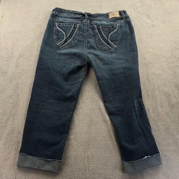 Ariya Jeans Womens Capri Jeans Size 13/14 Blue Denim Casual Cuffed Classic Y2K - Picture 13 of 13